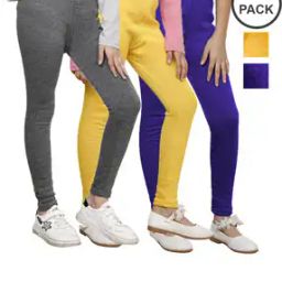 Pack of 3 Leggings with Elasticated Waistband-image-37
