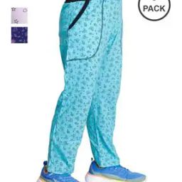 Pack of 3 Boys Printed Fitted Track Pants with Insert Pockets-1