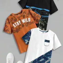 Boys Self-design T-shirt-8