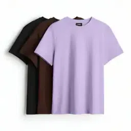 Men Pack of 3 Loose Fit Round-Neck T-Shirts-image-52
