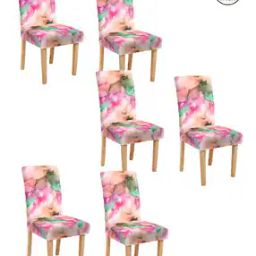 Set of 6  Slipcover Washable Chair Covers-12
