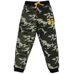 Boys Camouflage Print Joggers with Drawstring Waist-1