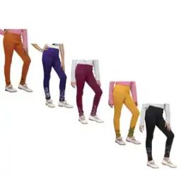 Pack of 5 Leggings with Elasticated Waist-image-70