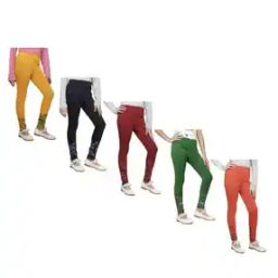 Pack of 5 Leggings with Elasticated Waist-image-77