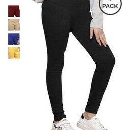 Pack of 5 Leggings with Elasticated Waist-image-78
