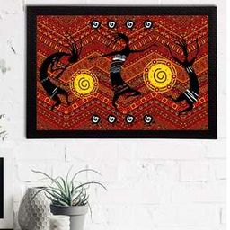 Tribal Pattern Satin Matt Texture UV Art Painting-image-67