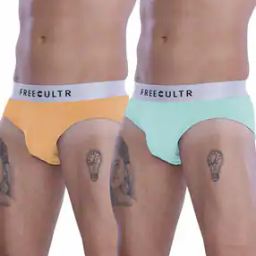 Pack Of 3 Men Logo Print Regular Briefs-image-99