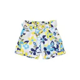 Floral Print Shorts with Belt-image-28