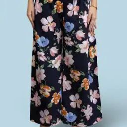 Women Floral Print Palazzos with Drawstring Waist-picture-10