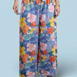 Women Floral Print Palazzos with Drawstring Waist-picture-15