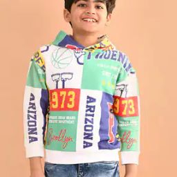Boys Typographic Print Hooded Sweatshirt-picture-19