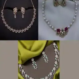 brado jewellery Women Set of 3 Stone-Studded Necklaces with Earrings-picture-41