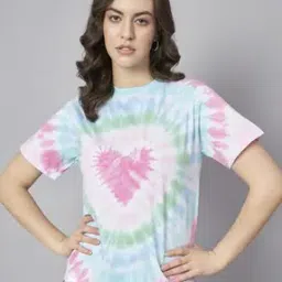 Tie & Dye Loose Fit Crew-Neck T-Shirt-image-40