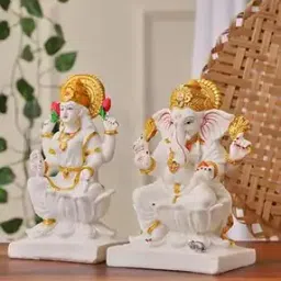 nayra handicrafts Decorative Laxmi Ganesh Idol-picture-1