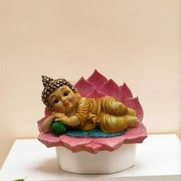 Decorative Lotus Monk Showpiece-image-1