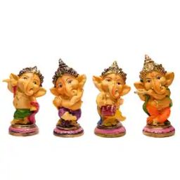 Pack of 4 Decorative Ganesha Idols-image-25