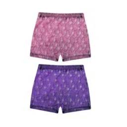 Girls Pack of 2 Printed Cotton Bloomers-image-45