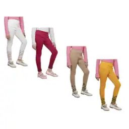 Pack of 4 Girls Floral Print Woolen Leggings-image-73