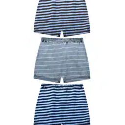 Girls Pack of 3 Striped Briefs with Elasticated Waist-picture-45