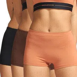 urban adventure Women Pack of 3 Boyshorts with Elasticated Waist-picture-1
