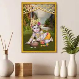 Lord Bal Krishna Photo Painting Frame-image-67