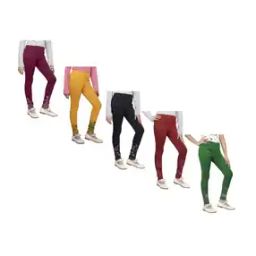 Pack of 5 Floral Print Leggings with Elasticated Waistband-image-20