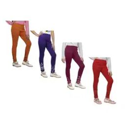 Pack of 4 Floral Print Leggings with Elasticated Waistband-image-127