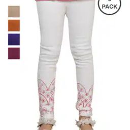 Girls Pack of 5 Floral Print Leggings with Elasticated Waistband-image-113