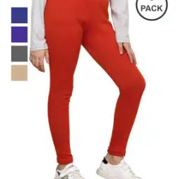 Girls Pack of 5 Floral Print Leggings with Elasticated Waistband-image-115