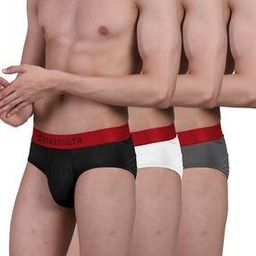Men Pack of 3 Logo Print Briefs with Elasticated Waistband-picture-17