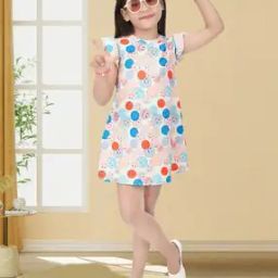 Girls Graphic Print A-Line Dress-picture-11
