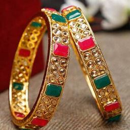 13804b_2.6 Set of 17 Gold-Plated Slip-On Bangles-3