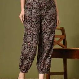 Women Ajrak Print Relaxed Fit Afghani Pants-image-23