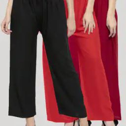 Pack of 3 Solid Palazzos-picture-20