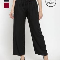 Pack of 3 Solid Palazzos-picture-50