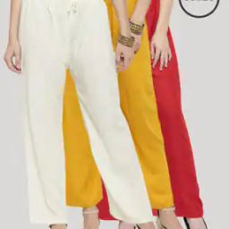 Pack of 3 Solid Palazzos-picture-26