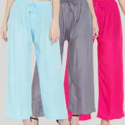 Pack of 3 Solid Palazzos-picture-25