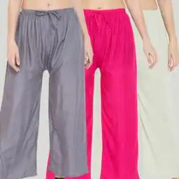 Pack of 3 Solid Palazzos-image-95
