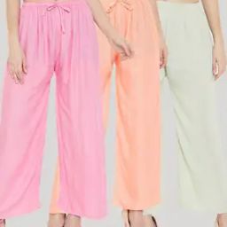Pack of 3 Solid Palazzos-picture-27