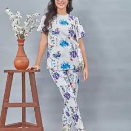 Women Tie & Dye T-Shirt & Pyjamas Set-picture-21