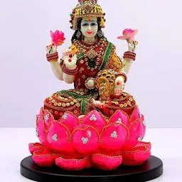 Laxmi Ji Sitting On Lotus-image-47