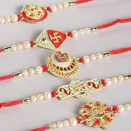 Tie-Up Traditional Design Rakhi Set    -picture-48