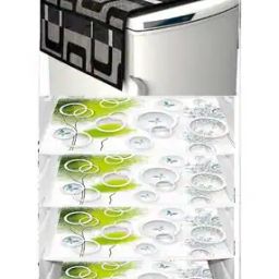 Set of 4 Floral Print Fridge Mats with Top Cover-image-10
