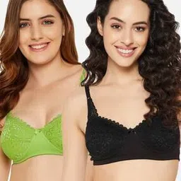Pack Of 2 Women Lace Non-Padded Bra with Back Closure-image-80
