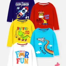 Boys Pack of 3 Printed Round-Neck T-Shirts-image-7
