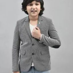 Boys Textured Lapel-Neck Blazer-image-23