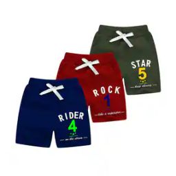 Pack of 3 Typographic Print Shorts-picture-25