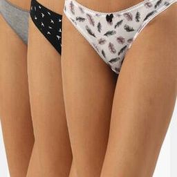 Pack of 3 Micro Print Thongs-picture-13