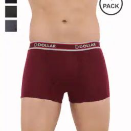 Pack of 4 Men Solid Combed Cotton Double Pouch Support Trunks-image-63