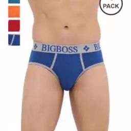 Pack of 4 Men Shuffle Intellisoft Cotton Modal Solid Brief-image-4